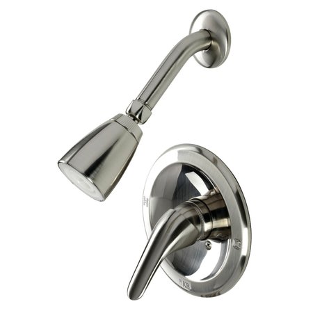 KINGSTON BRASS Shower Faucet, Brushed Nickel, Wall Mount KB538LSO